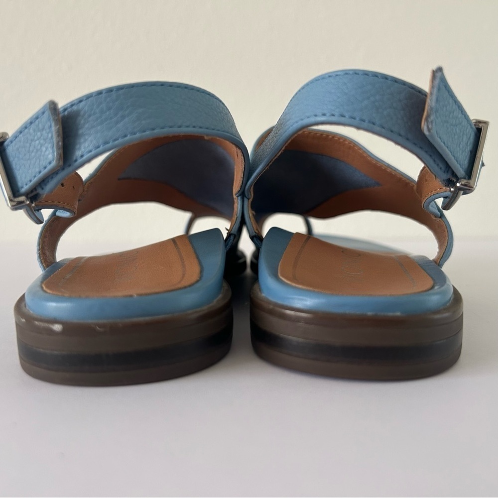 Vionic Ella Thong Sandal Shoe Leather Slingback Arch Support Ice Blue Size 5 - Picture 8 of 14